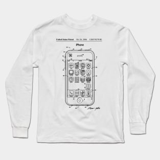 Apple iPhone Patent White Long Sleeve T-Shirt